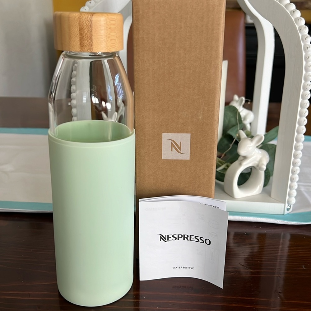 Nespresso - limited edition glass bottle - NIB